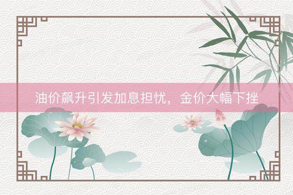 油价飙升引发加息担忧，金价大幅下挫