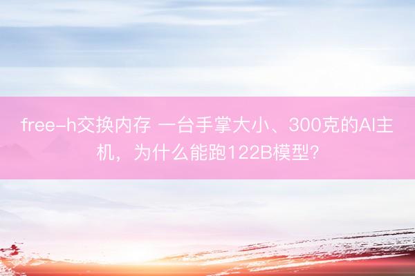 free-h交换内存 一台手掌大小、300克的AI主机，为什么能跑122B模型？