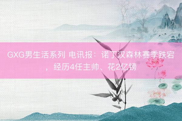 GXG男生活系列 电讯报：诺丁汉森林赛季跌宕，经历4任主帅、花2亿镑