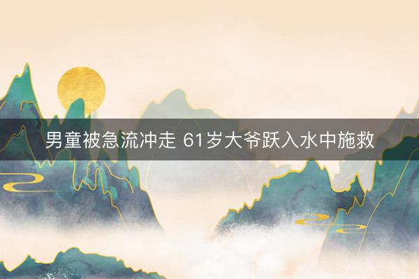 男童被急流冲走 61岁大爷跃入水中施救