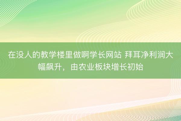 在没人的教学楼里做啊学长网站 拜耳净利润大幅飙升，由农业板块增长初始