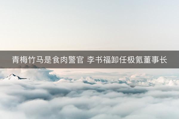 青梅竹马是食肉警官 李书福卸任极氪董事长