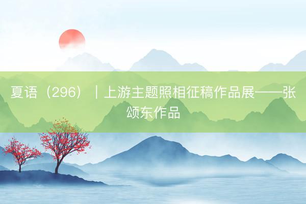 夏语（296）｜上游主题照相征稿作品展——张颂东作品