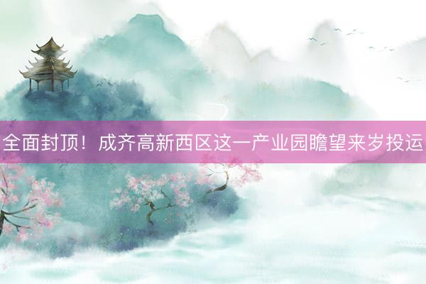 全面封顶！成齐高新西区这一产业园瞻望来岁投运